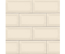Almond Glossy Subway Tile Beveled 3x6