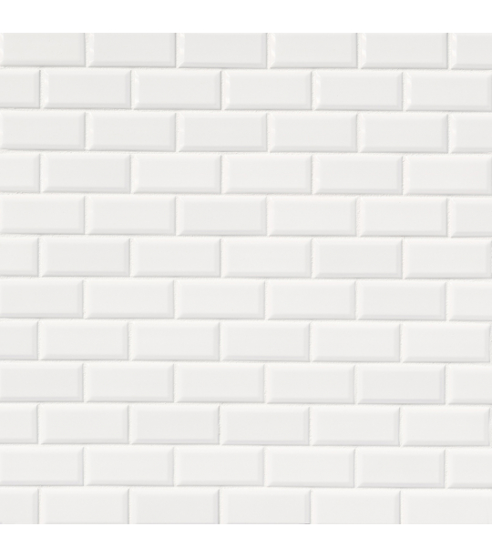 Bright White Subway Tile 2x4 Beveled